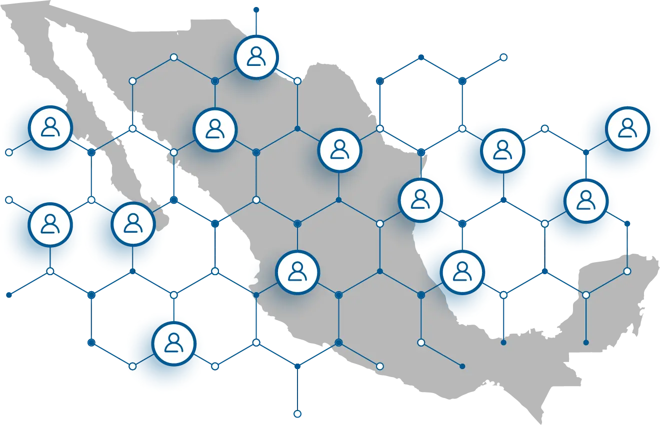 Silueta del país México
